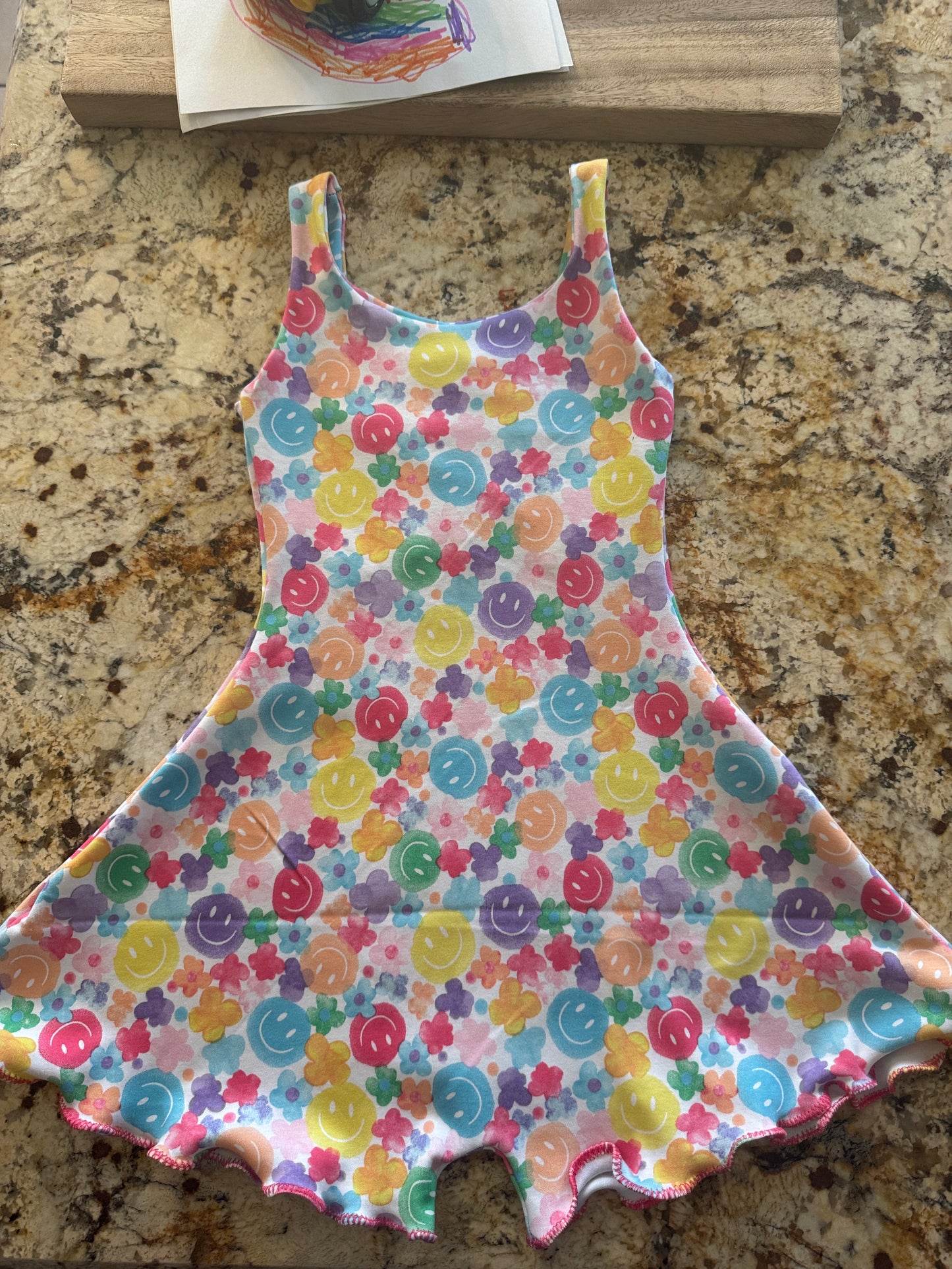 5t romper smiley face