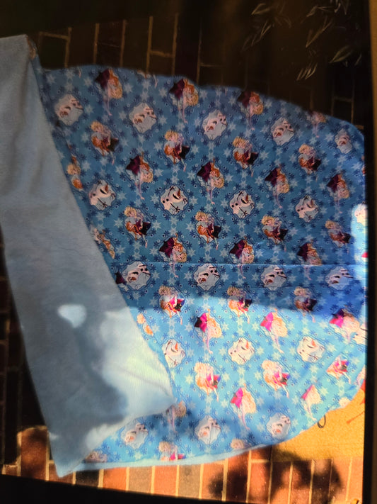 Flawed blue frozen blanket